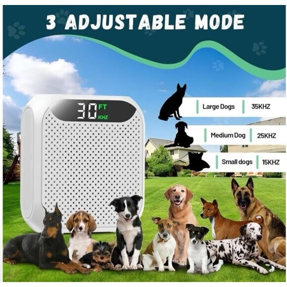 Malok Anti Barking Devices 50 Ft Range Ultrasonic Stop Barking Type C Charging - Picture 10 of 11